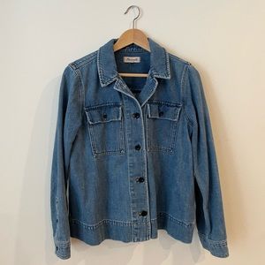 Madewell Northward Cropped Army Jean Jacket